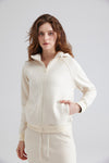 Full-Zip Cropped Hooded Jacket