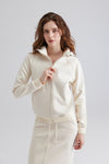 Full-Zip Cropped Hooded Jacket