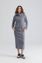 Saltum Full-Zip Cropped Loose Warm Hooded Jacket