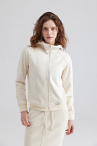 Woman cream-colored tracksuit Full-Zip Hoodie