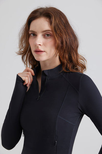 Half-zip Long Sleeve Top