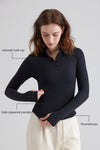 Half-zip Long Sleeve Top