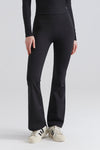 Fleece-Lined High-Waisted Basic Flare Leggings