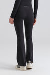 Fleece-Lined High-Waisted Basic Flare Leggings