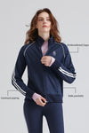 Fleece-Lined Stand Collar Bomber Jacket