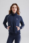 Fleece-Lined Stand Collar Bomber Jacket