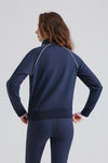 Fleece-Lined Stand Collar Bomber Jacket