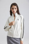 Fleece-Lined Stand Collar Bomber Jacket