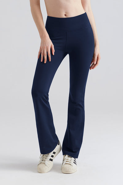Fleece-Lined High-Waisted Basic Flare Leggings