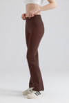 Fleece-Lined High-Waisted Basic Flare Leggings