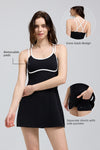 HiTense™ Streamlined Mini Dress With  Built-in Shorts & Pockets - SALTUM