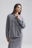 Woman Zip Up hoodie for running 
