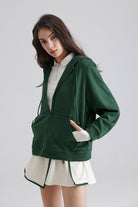 Woman Polaris Green jacket Relaxed Classic Full Zip
