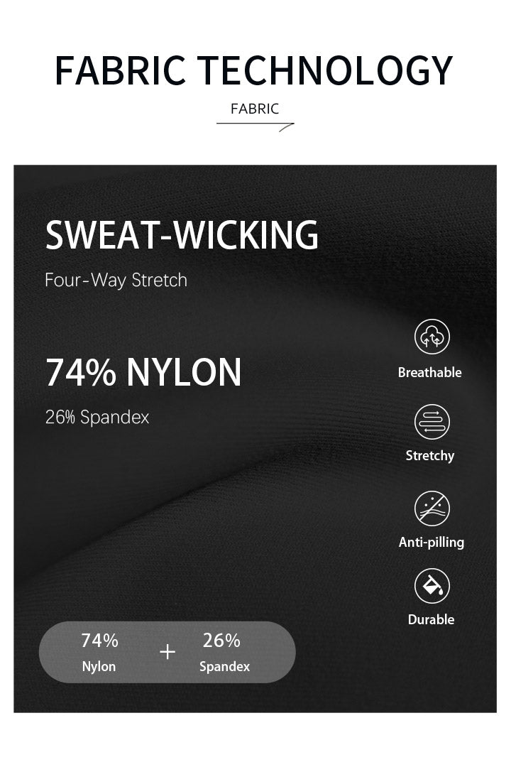 Fabric technology description with sweat-wicking properties and material