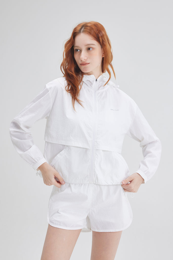 sunscreen clothing jacket and shorts set for summer activewear