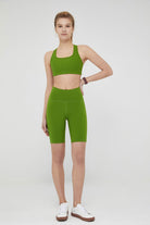 Women green athletic outfit Cycling Bike Sports and Bra