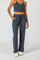CloudFleece™ Wide Leg Sweatpant-Dark Heather Grey Sports Matching Sets