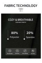 Fabric technology description with black fabric background and text details.