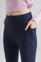 Navy yoga sports leggings for women