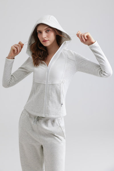Sustainable Everyday - Long High-Neck Hooded Jacket