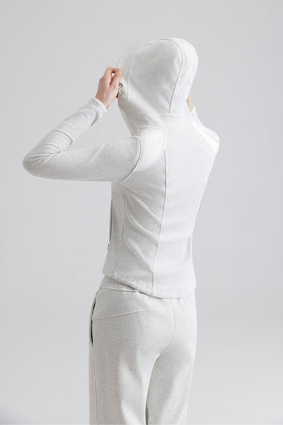 Sustainable Everyday - Long High-Neck Hooded Jacket