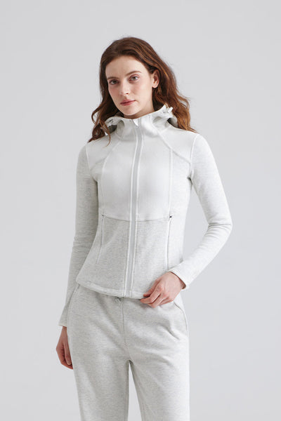 Sustainable Everyday - Long High-Neck Hooded Jacket