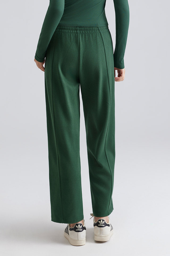 Saltum Green wide leg pants for running