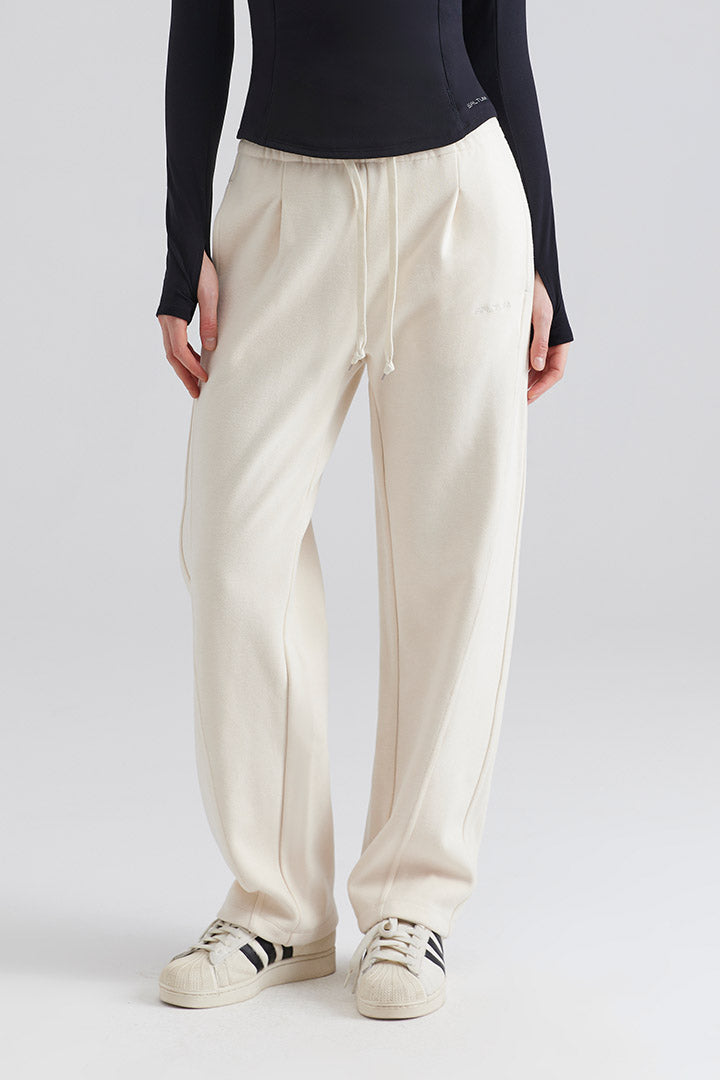 High Waist Sweatpants Wide Pleated Jogger 