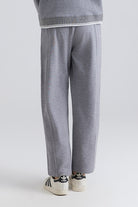 P515 Pleated Jogger Straight Leg Pants with side pockets elastic waistband 