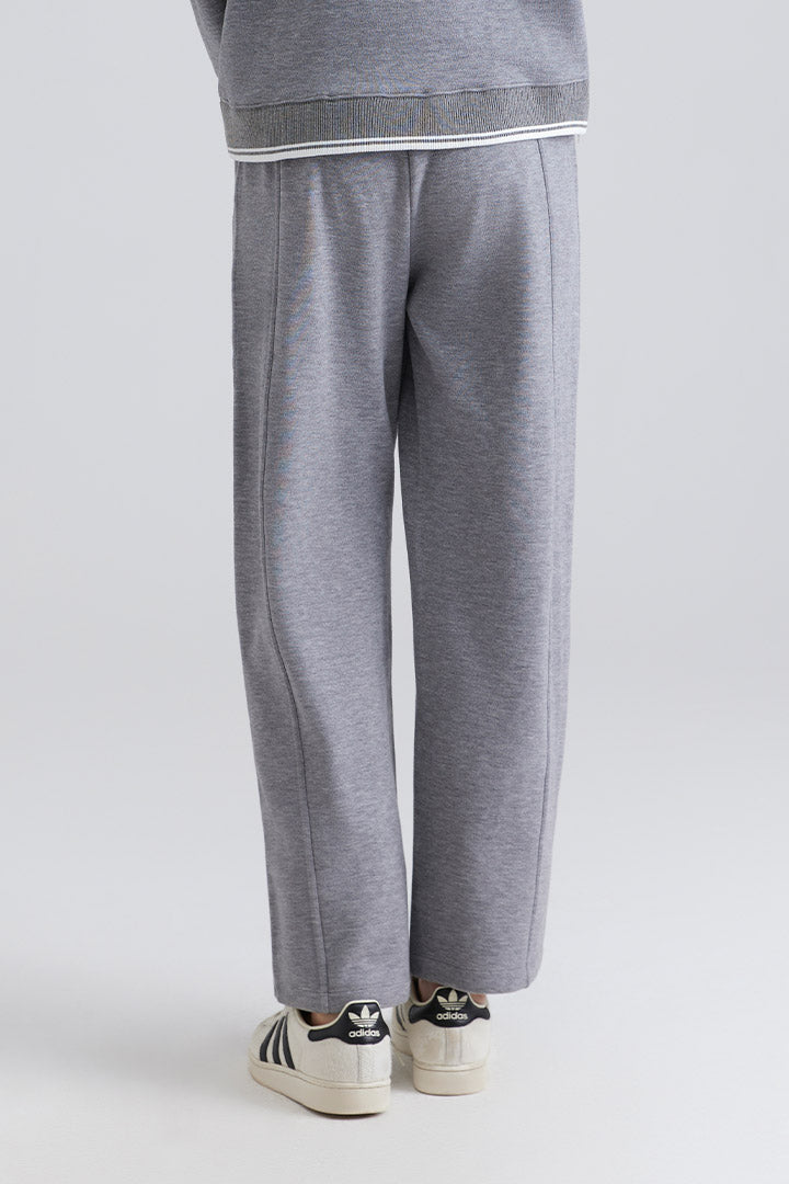 P515 Pleated Jogger Straight Leg Pants with side pockets elastic waistband 