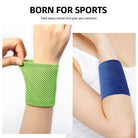 SALTUM Summer Ice Cooling Wrist Sweatband Tennis Sport Wristband Blue
