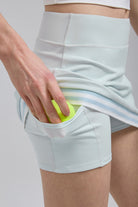 women light blue athletic skirt Lined Mini Skirt