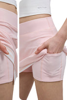 Close-up of a pink athletic skirt Mid-Rise Skirt Serve Micro Skirt