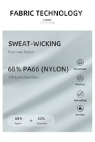 Fabric with sweat-wicking properties and material composition