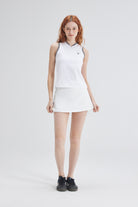 SALTUM Contrast Side Stripe Slit Skirt pale-dogwood