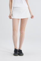 SALTUM Contrast Side Stripe Slit Skirt white