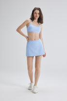 SALTUM Contrast Side Stripe Slit Skirt pale-dogwood