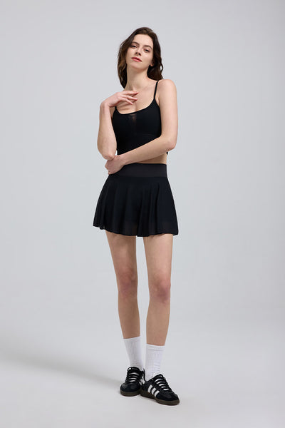 Saltum - Sheer Mesh Pleated Skirt