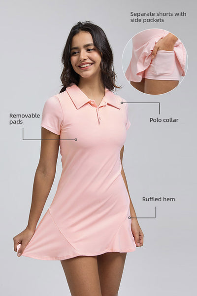 Saltum - FlexEase™ 2.0 Short Sleeve Tennis Dress - SALTUM