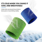 SALTUM Summer Ice Cooling Wrist Sweatband Tennis Sport Wristband green