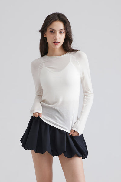 Sustainable Everyday - Loose Fit Wool Long Sleeve Top