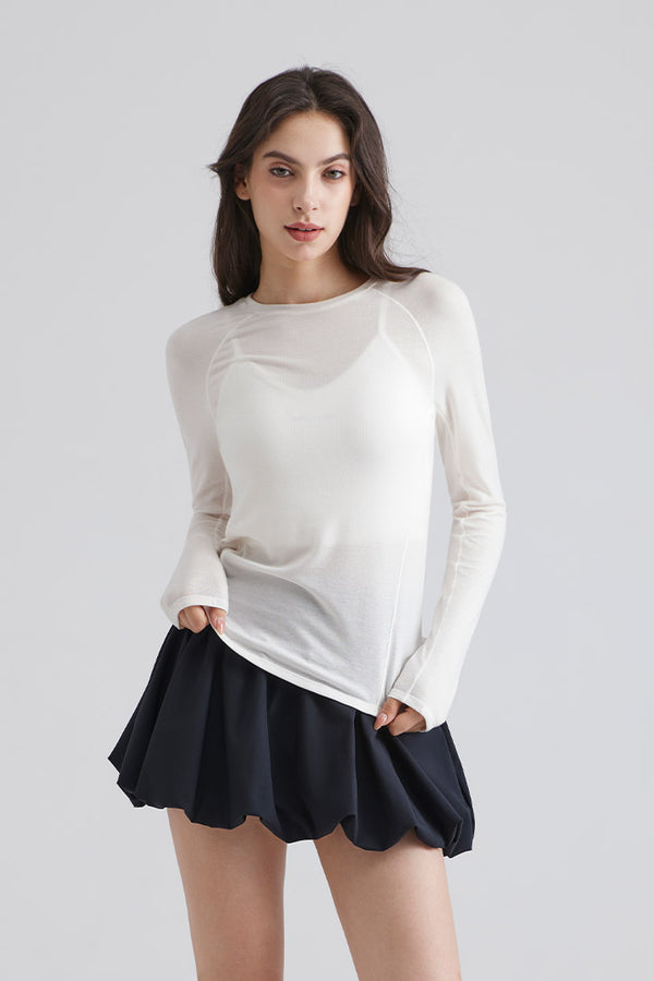 Sustainable Everyday - Loose Fit Wool Long Sleeve Top