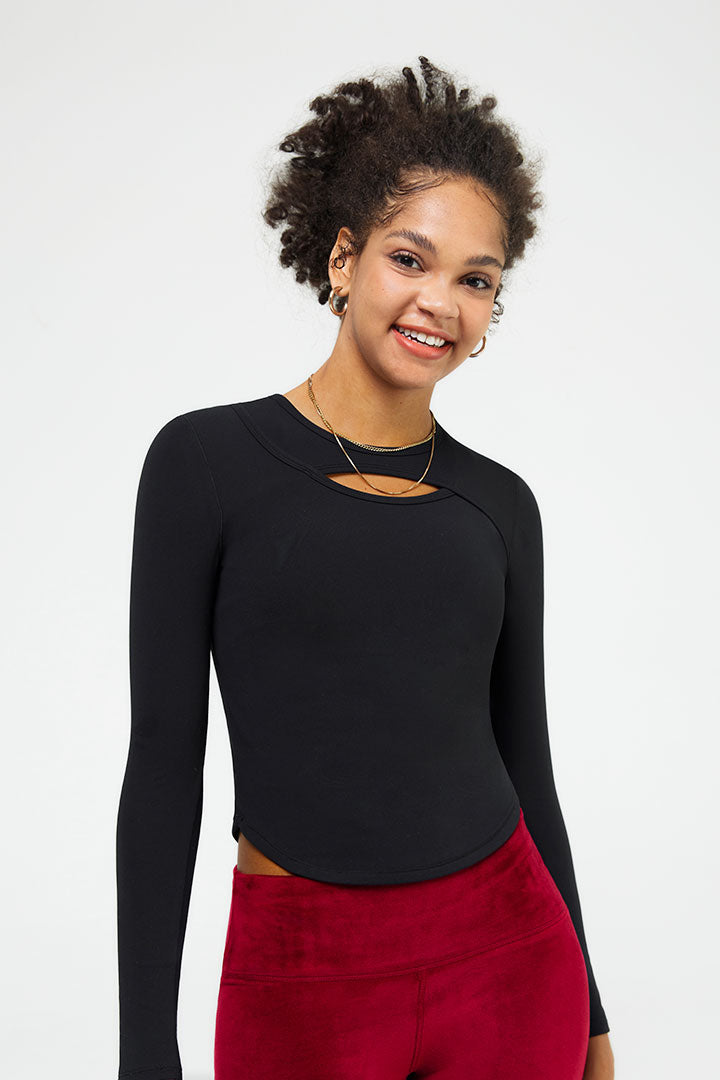 Women's Long Sleeve Crop Top