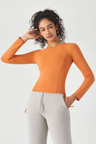 Long Sleeve Yoga Tops with Thumb Hole - SALTUM SPORTS