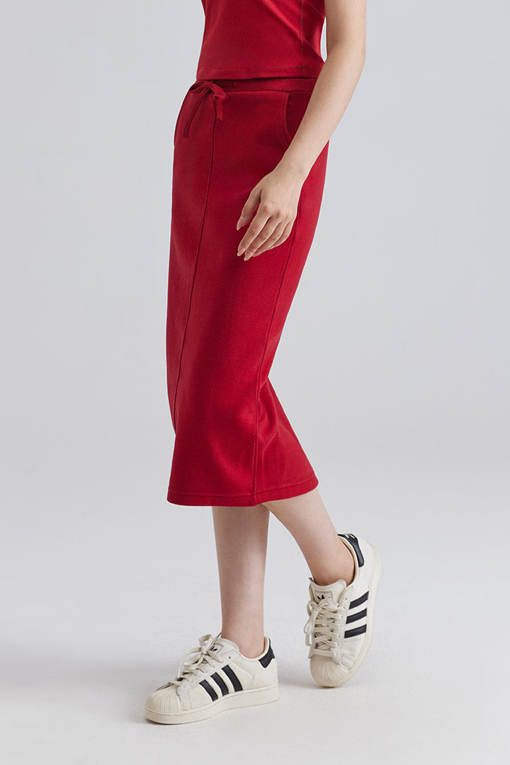 High Rise Knee Length Pencil Skirt Midi Skirts