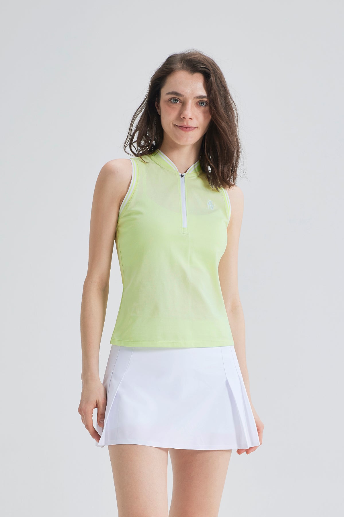 SALTUM Colorblock Sleeveless Tennis Top cocktail-green