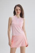 SALTUM Colorblock Sleeveless Tennis Top pale-dogwood