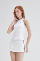 SALTUM Colorblock Sleeveless Tennis Top white