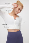Long Sleeve Cropped Cardigan - SALTUM SPORTS