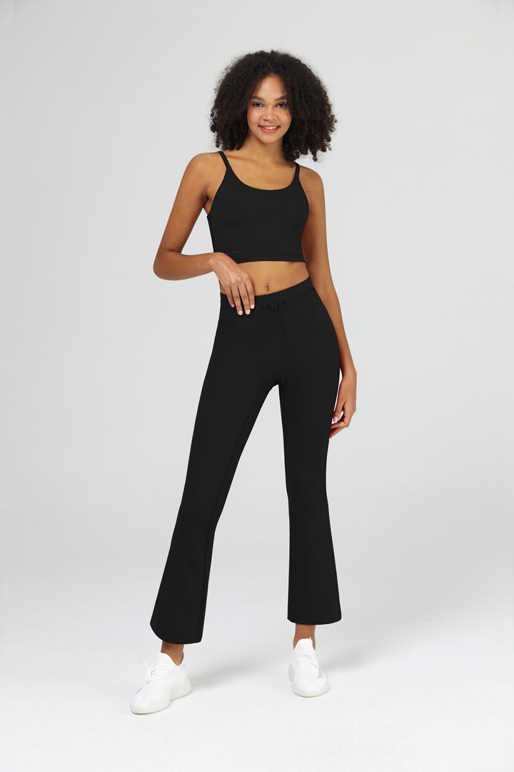 Saltumsports.com Tank Top & Tummy Control Drawstring Flare Set 7 8 leggings LULU ALO 